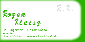 rozsa kleisz business card